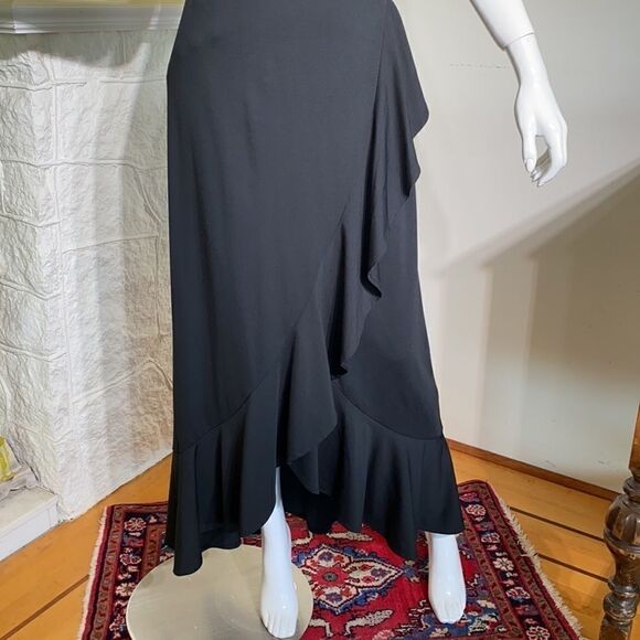 Banana Republic Soft Ponte Ruffle Maxi Wrap Dress - Picture 4 of 11